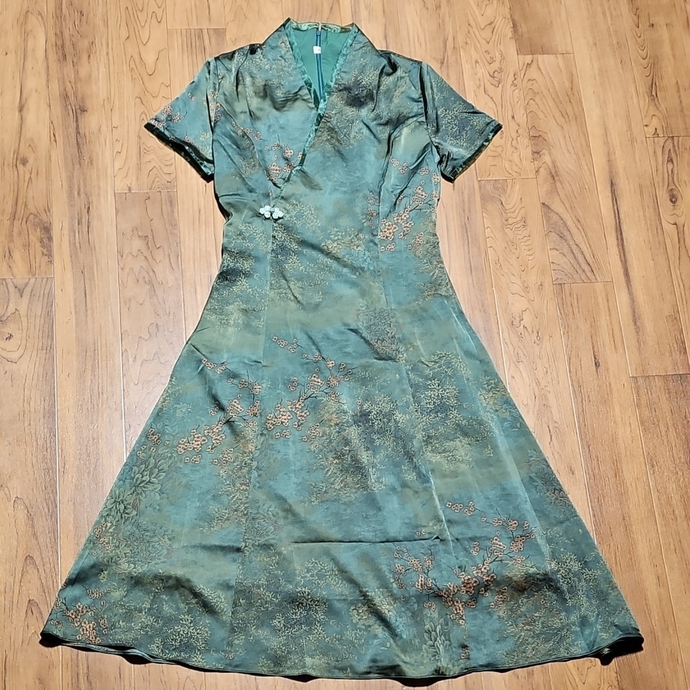 Green Floral Dress